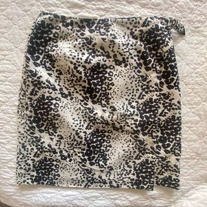 Emma James Wrap Skirt Cream & Black Size 10